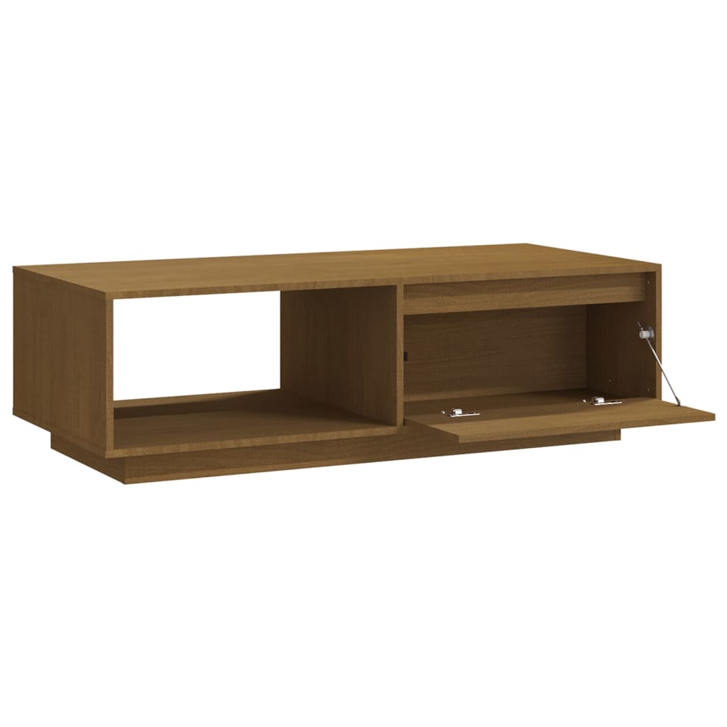 Coffee table 110x50x33.5 cm solid pine honey brown