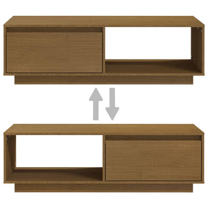 Coffee table 110x50x33.5 cm solid pine honey brown