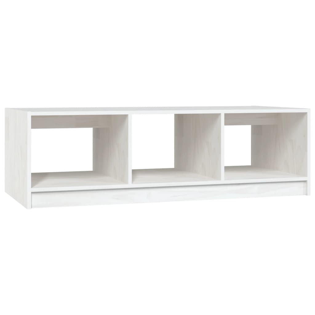 Coffee table 110x50x34 cm solid pine white