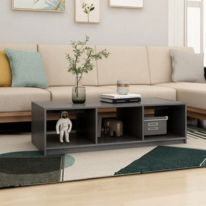 Coffee table 110x50x34 cm solid pine grey