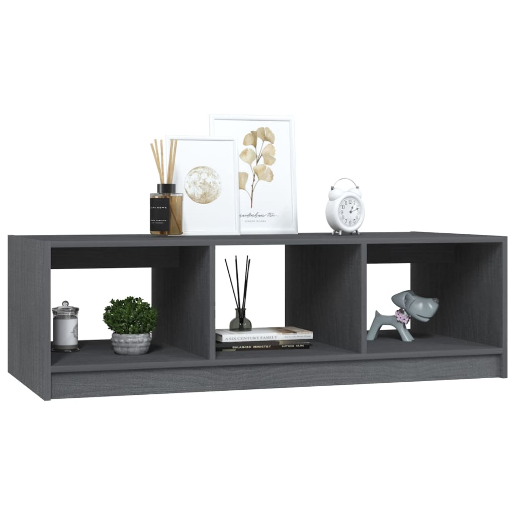 Coffee table 110x50x34 cm solid pine grey