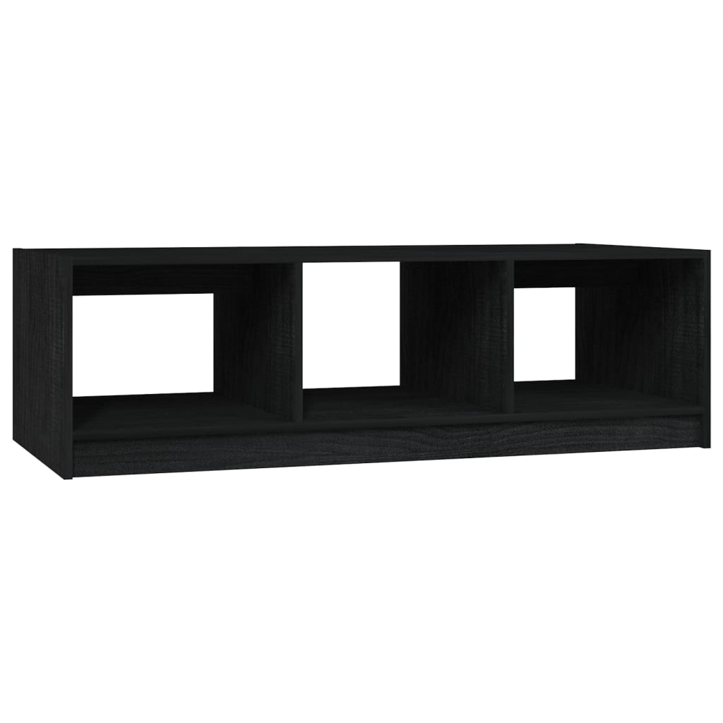 Coffee table 110x50x34 cm solid pine black