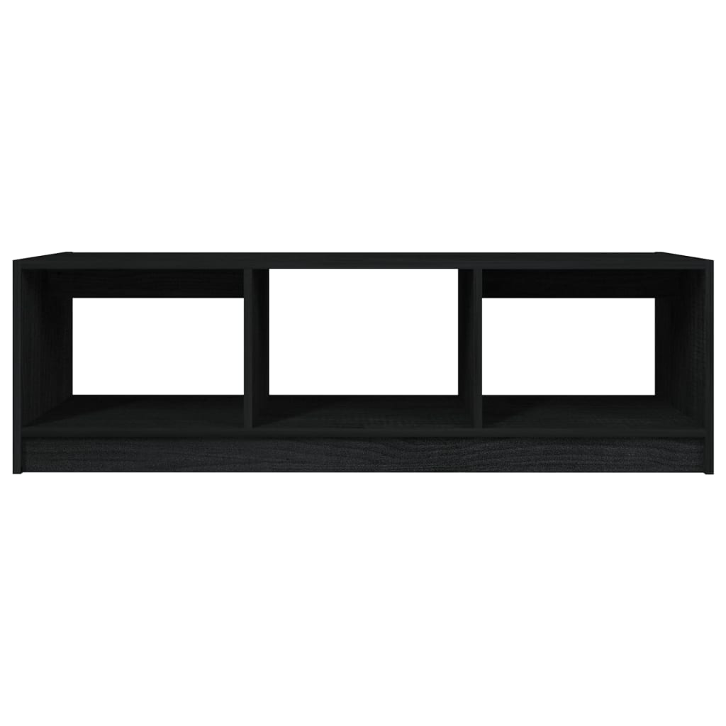 Coffee table 110x50x34 cm solid pine black