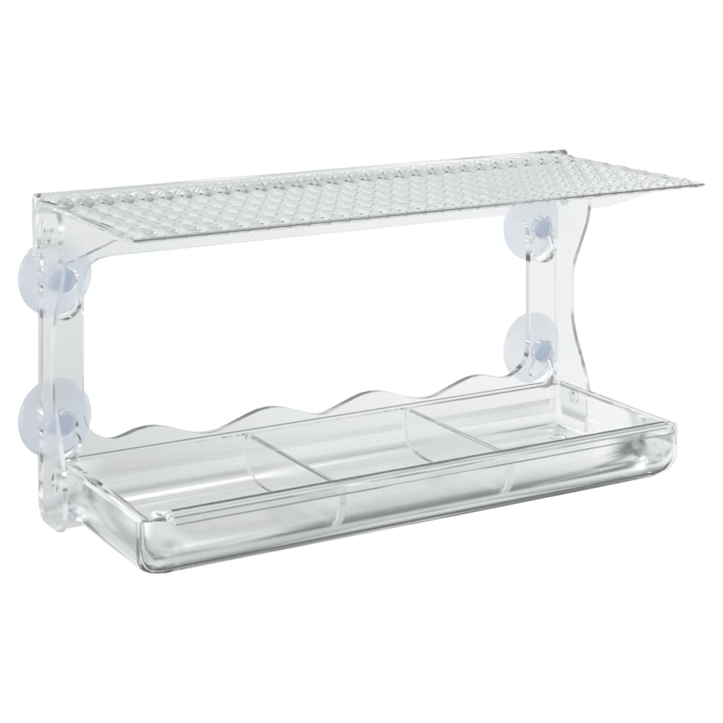Bird feeders for window 2 pcs acrylic 30x12x15 cm