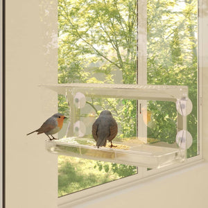 Bird feeders for window 2 pcs acrylic 30x12x15 cm