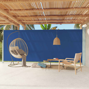Retractable side awning 220x600 cm blue