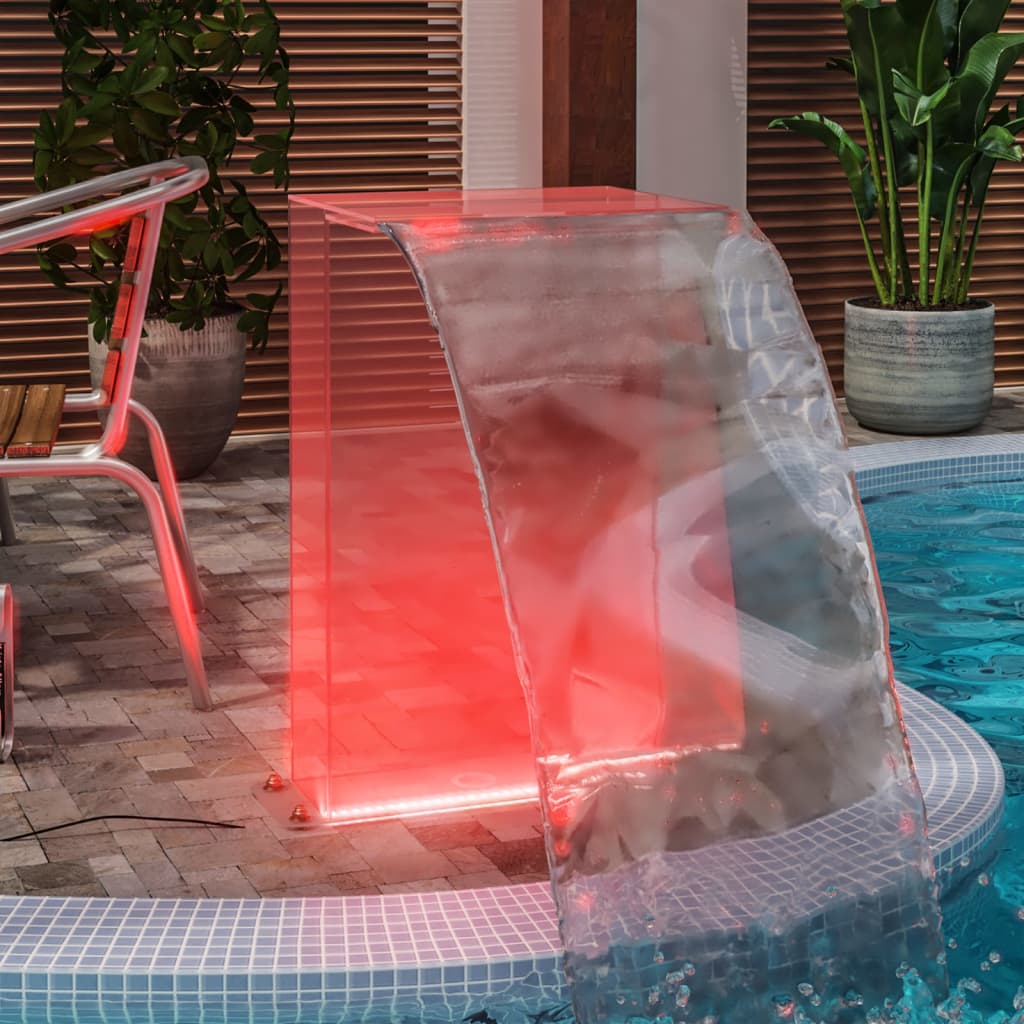Pool fountain with RGB LED acrylic 51 cm