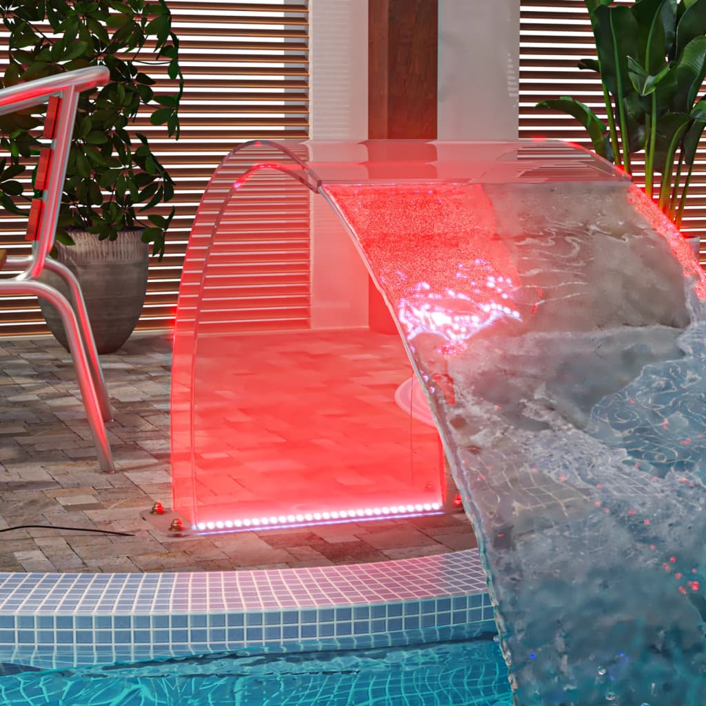 Pool fountain with RGB LED acrylic 50 cm