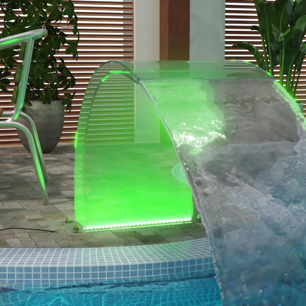 Pool fountain with RGB LED acrylic 50 cm