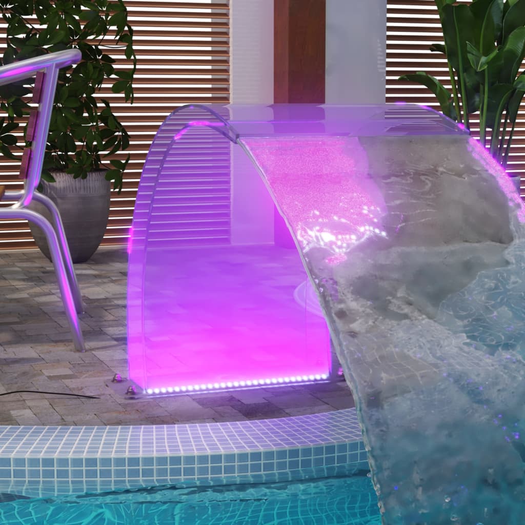 Pool fountain with RGB LED acrylic 50 cm