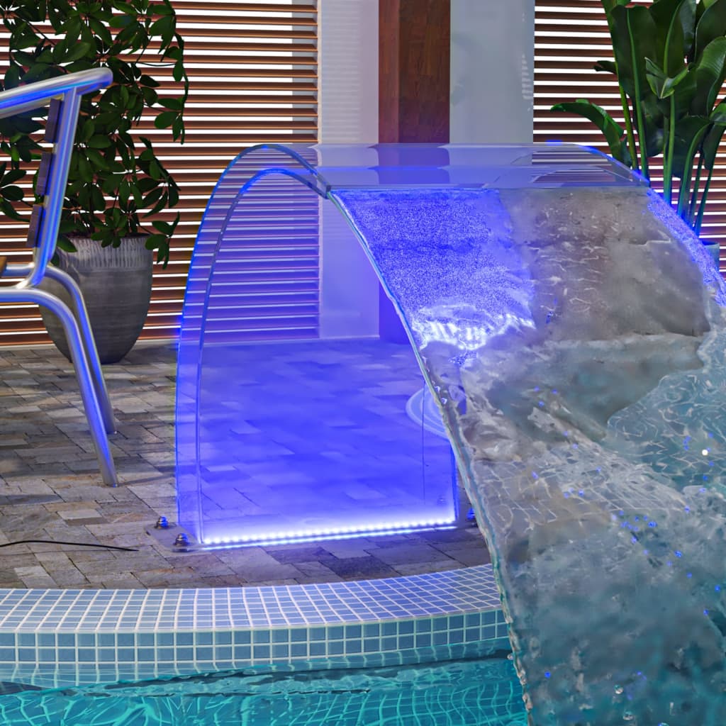 Pool fountain with RGB LED acrylic 50 cm