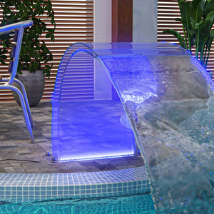 Pool fountain with RGB LED acrylic 50 cm