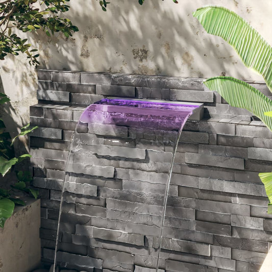 Waterfall with RGB LED stainless steel 60 cm