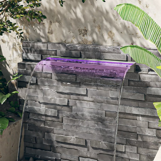 Waterfall with RGB LED stainless steel 90 cm