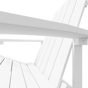 Adirondack garden chair with footstool HDPE white