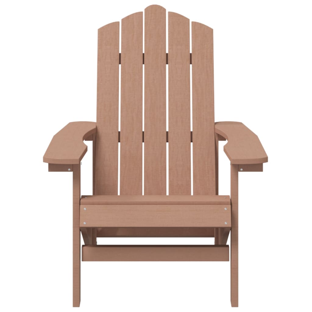Adirondack garden chairs 2 pcs HDPE brown