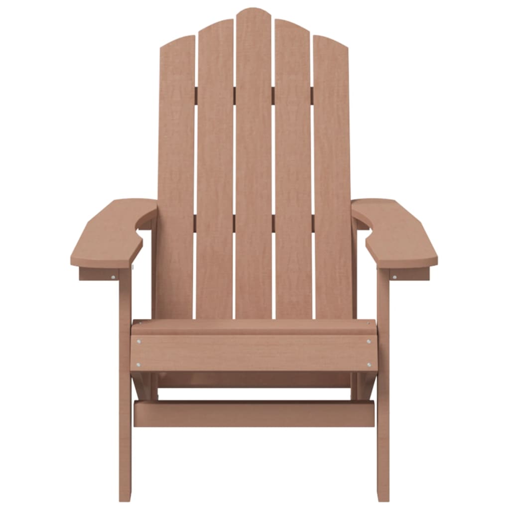 Adirondack garden chair with table HDPE brown