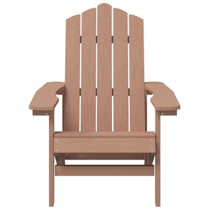 Adirondack garden chair with table HDPE brown