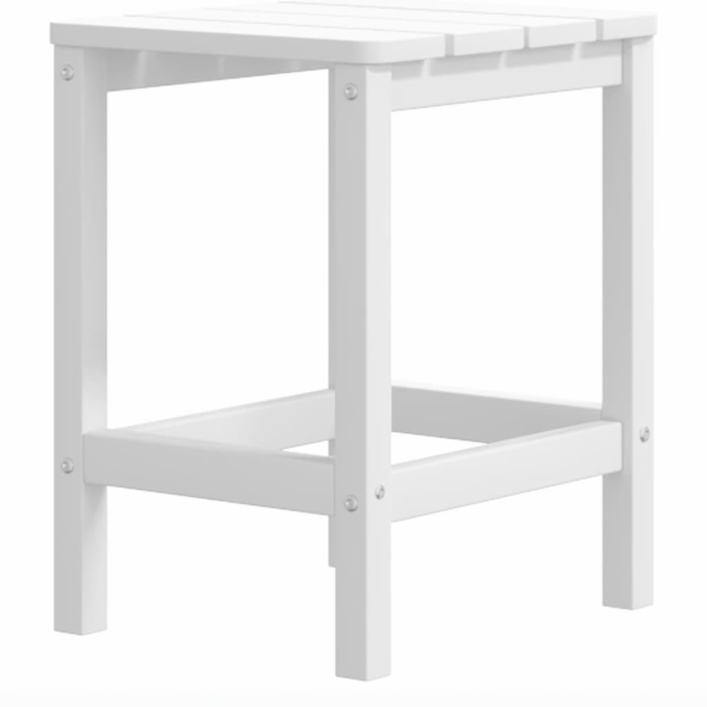 Adirondack chairs with footrest and table HDPE white