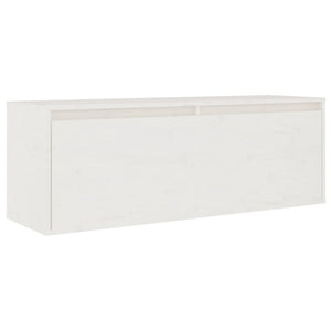 3-piece TV cabinet set White solid wood pine
