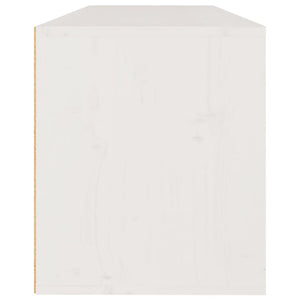 3-piece TV cabinet set White solid wood pine