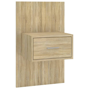 Veggmonterte nattbord 2 stk sonoma oak