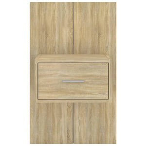 Veggmonterte nattbord 2 stk sonoma oak