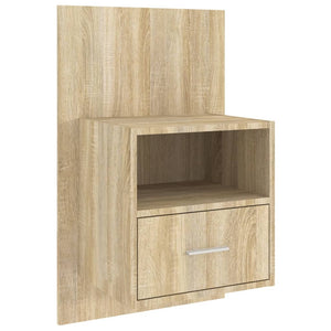 Veggmonterte nattbord 2 stk sonoma oak