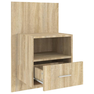 Veggmonterte nattbord 2 stk sonoma oak
