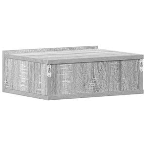 Floating bedside table 2 pcs gray sonoma 40x30x15 cm engineered wood
