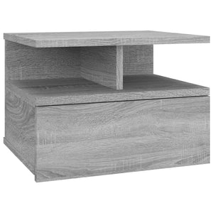 Flytende nattbord 2 stk grå sonoma 40x31x27 cm konstruert tre