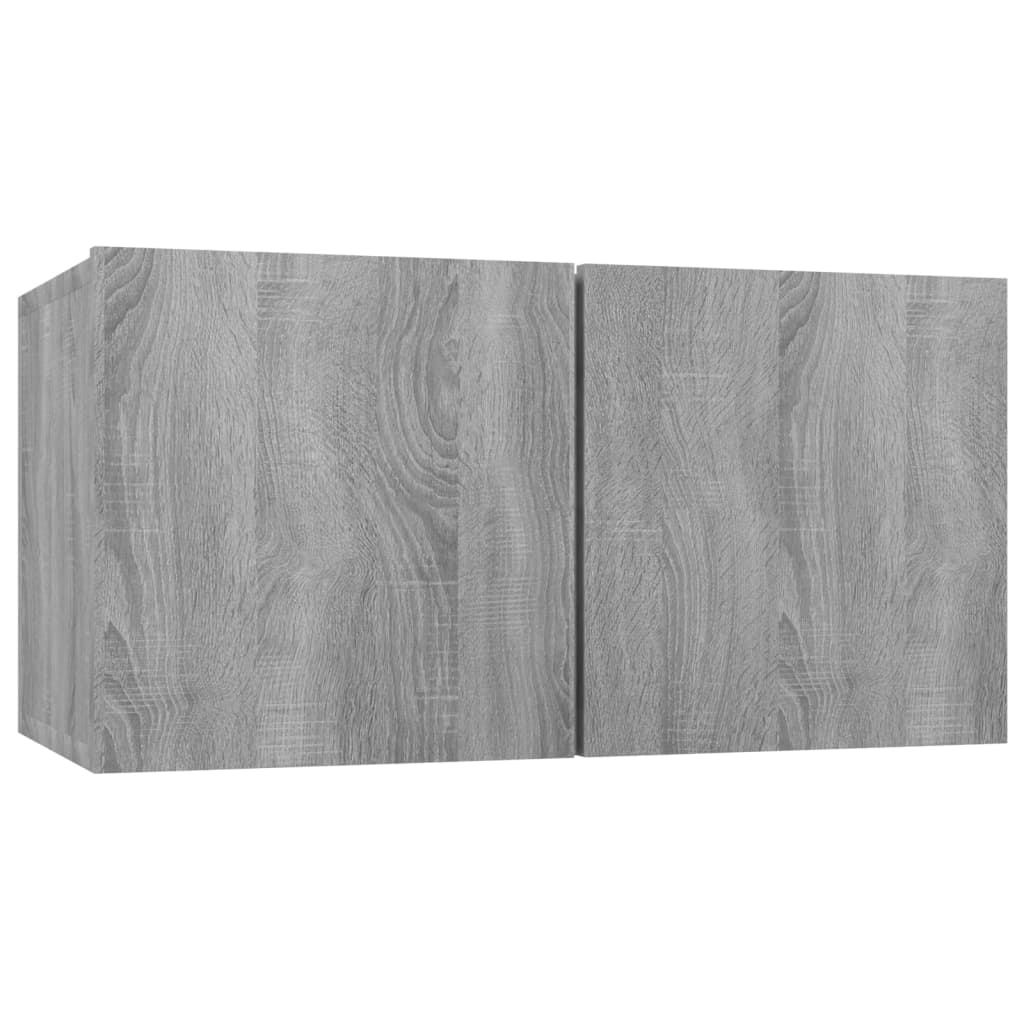 Hanging TV benches gray sonoma 60x30x30 cm engineered wood