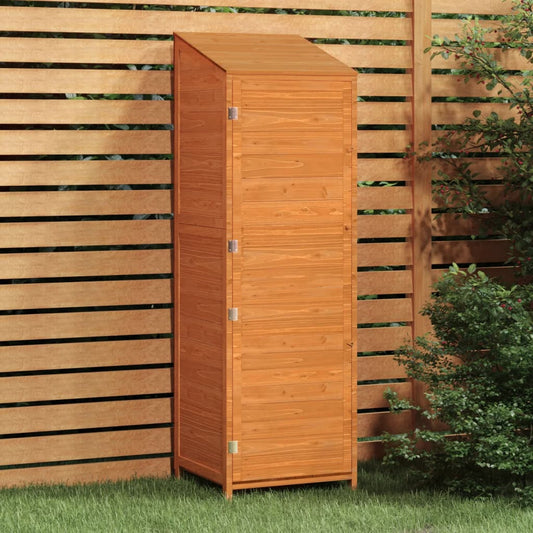 Garden shed brown 55x52x174.5 cm solid spruce wood