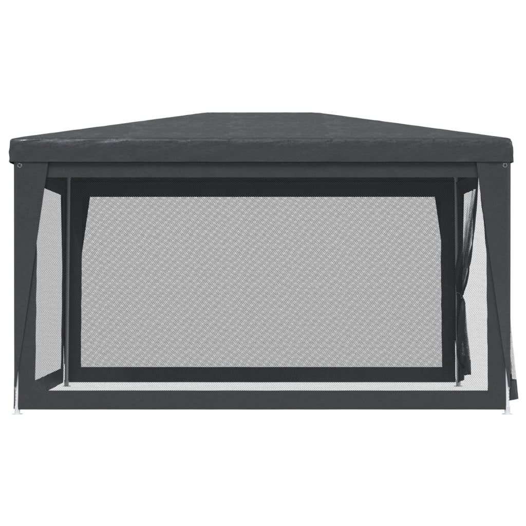 Party tent with 4 side walls made of mesh anthracite 3x4 m HDPE