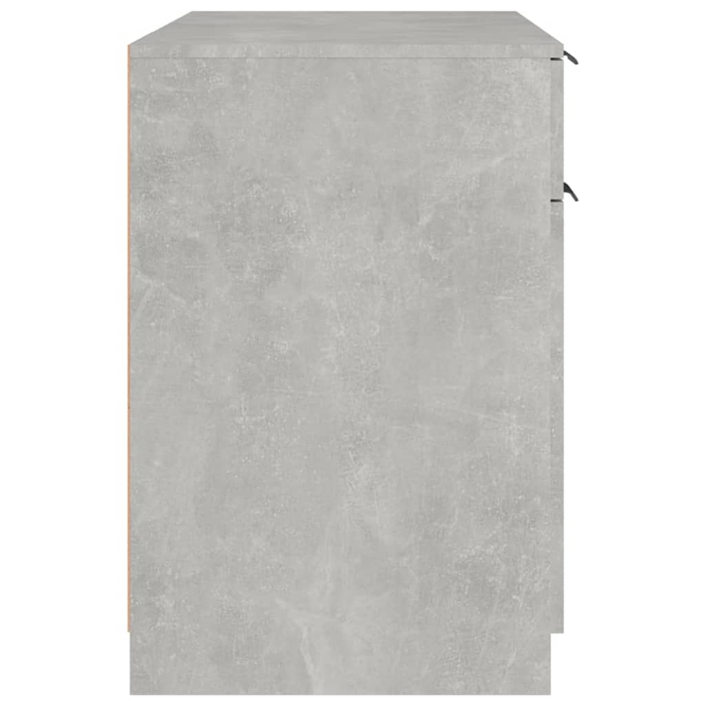 Desk cabinet concrete grey 100x50x75 cm engineered wood