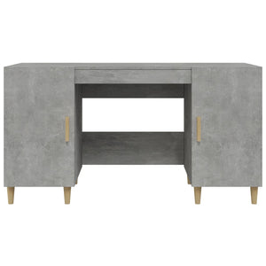 Desk cabinet concrete grey 140x50x75 cm engineered wood