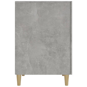 Desk cabinet concrete grey 140x50x75 cm engineered wood