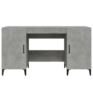 Desk cabinet concrete grey 140x50x75 cm engineered wood