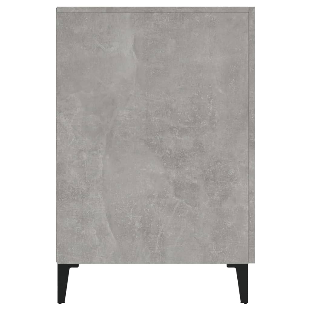 Desk cabinet concrete grey 140x50x75 cm engineered wood