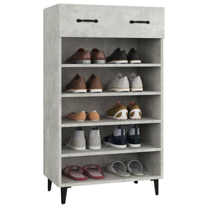 Shoe cabinet concrete grey 60x35x105 cm engineered wood