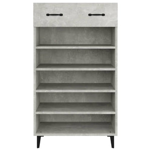 Shoe cabinet concrete grey 60x35x105 cm engineered wood
