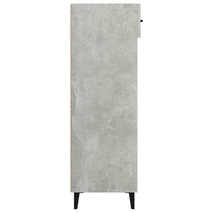 Shoe cabinet concrete grey 60x35x105 cm engineered wood