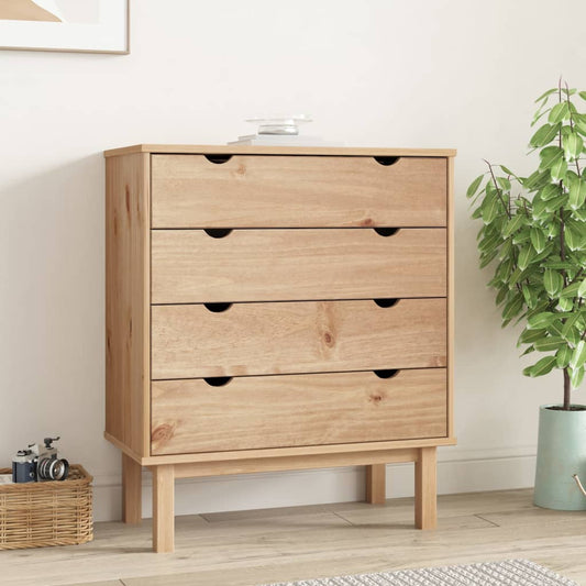 Chest of drawers OTTA 76.5x39.5x90 cm solid pine