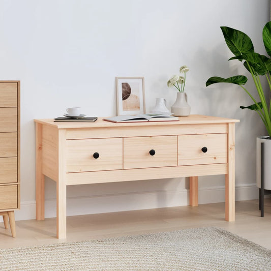 Coffee table 102x49x55 cm solid pine wood