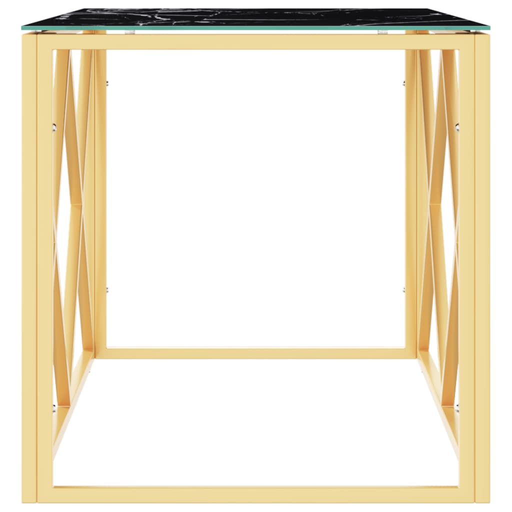 Coffee table 110x45x45 cm stainless steel and glass