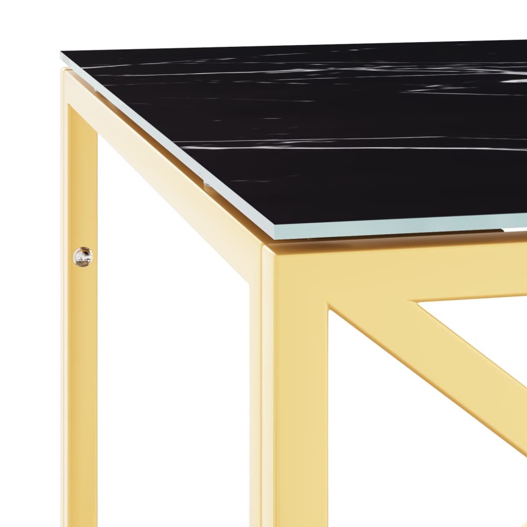 Coffee table 110x45x45 cm stainless steel and glass