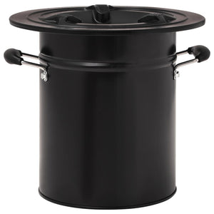 Wood stove for camping black 50x33.5x30.5 cm steel