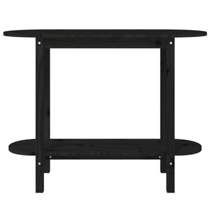 Console table black 110x40x80 cm solid pine wood