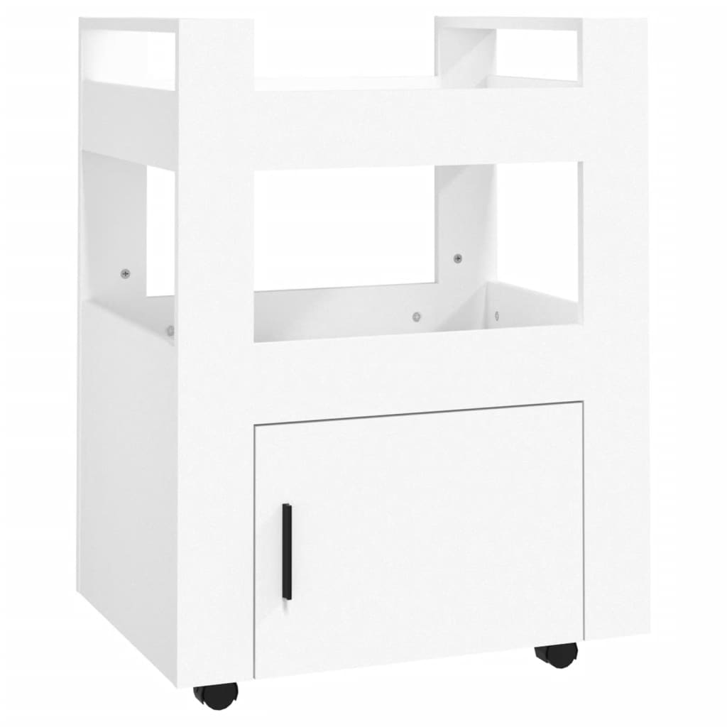 Kitchen trolley white 60x45x80 cm engineered wood