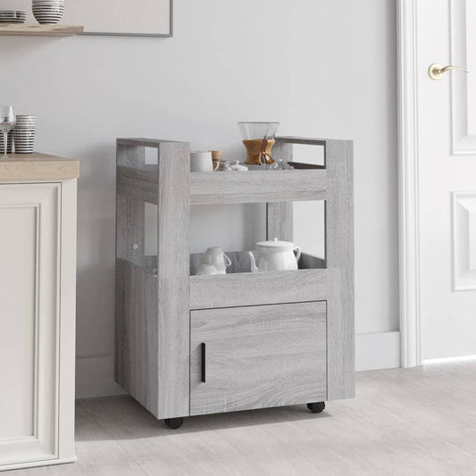 Kitchen trolley gray sonoma 60x45x80 cm engineered wood